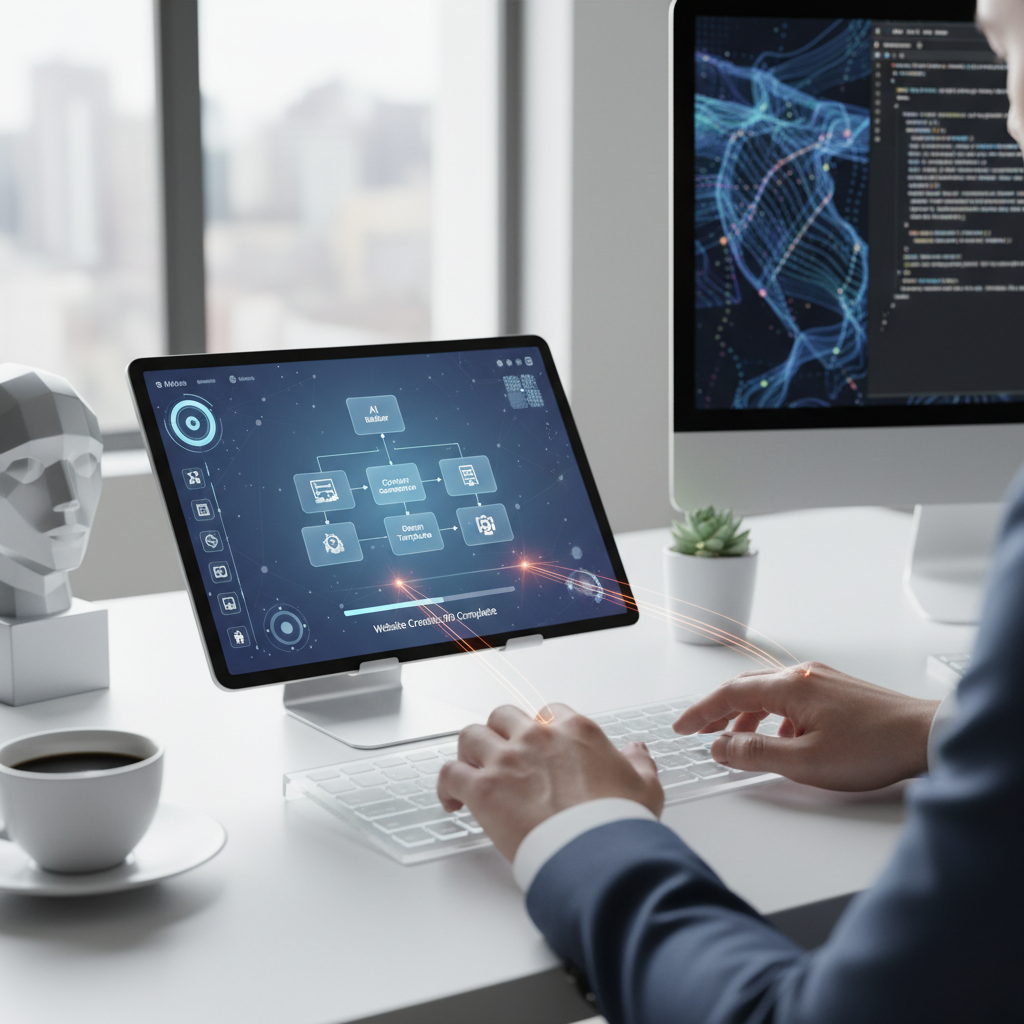 Comment créer un site web avec l'intelligence artificielle e - illustration